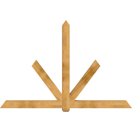 Ekena Millwork Kennewick Rough Sawn Timber Gable Bracket, Western Red Cedar, 108"W x 72"H x 6"D x 6"F, 16/12 Pitch GBW108X72X0606KEN00RWR